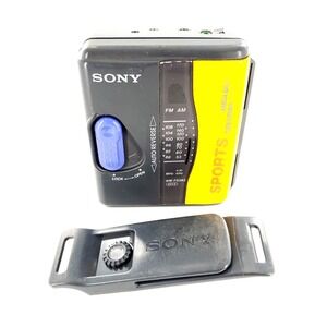 Sony Walkman WM-FS393 Sports Cassette Player w/ Clip New Belt Installed Tested
